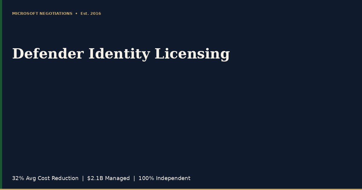 Defender for Identity Licensing: A Buyer’s Guide (2026) | Microsoft ...