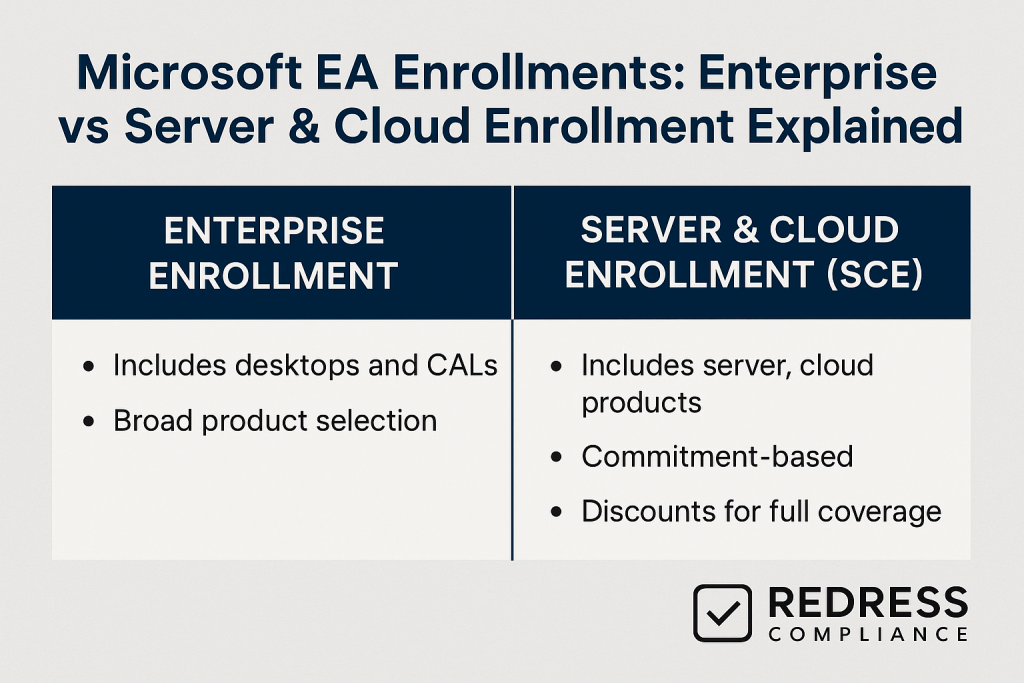 Microsoft EA Enrollments Enterprise vs Server & Cloud